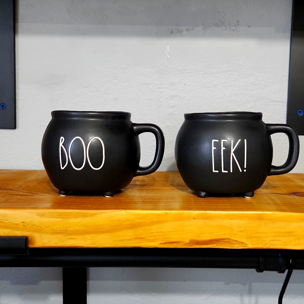 RAE DUNN HALLOWEEN CAULDRONS SET OF 2